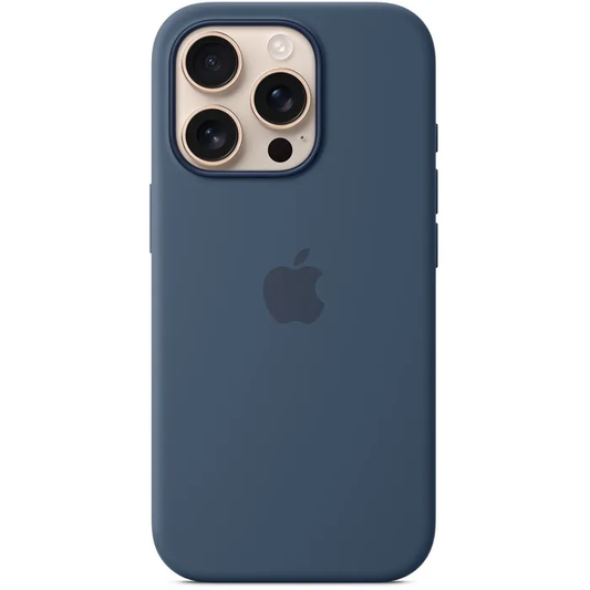 Apple iPhone 16 Pro Silicone Case with MagSafe and Camera Control - Denim