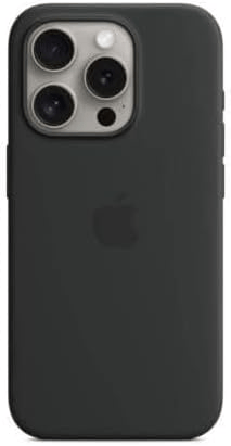 Apple iPhone 15 Pro Max Silicone Case with MagSafe - Black