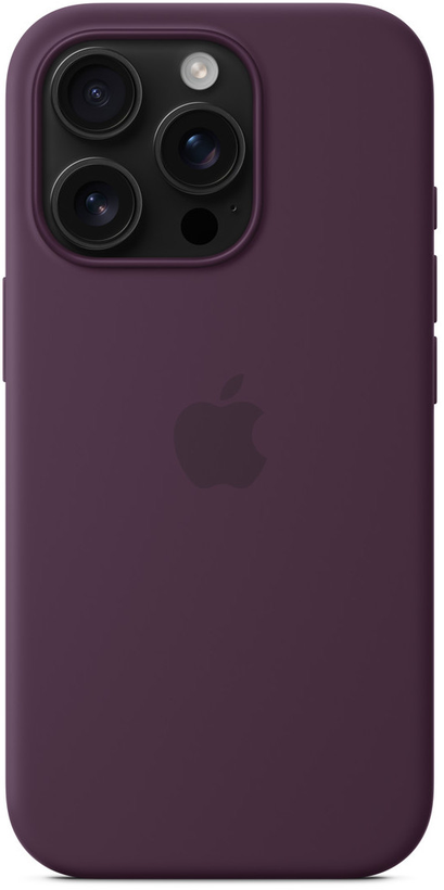 Apple iPhone 16 Pro Silicone Case with MagSafe and Camera Control - Plum