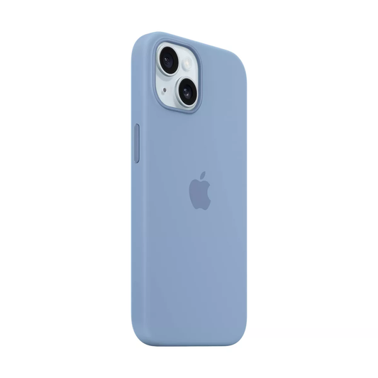 Apple iPhone 15 Silicone Case with MagSafe - Winter Blue