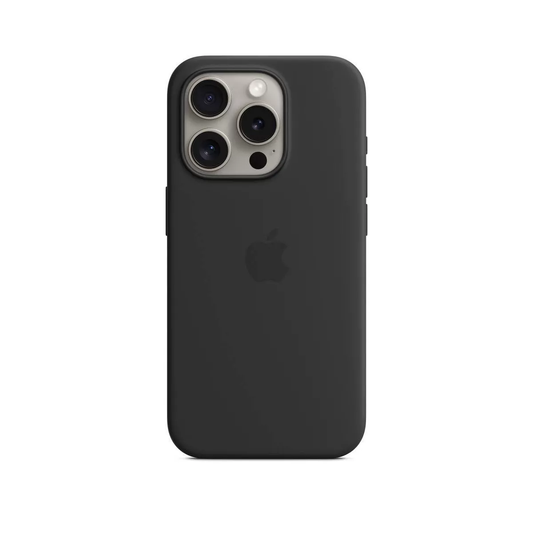 Apple iPhone 15 Pro Silicone Case with MagSafe - Black