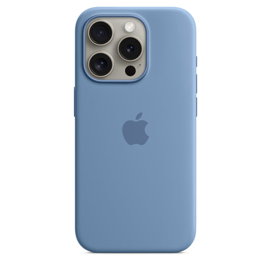 Apple iPhone 15 Pro Max Silicone Case with MagSafe - Winter Blue