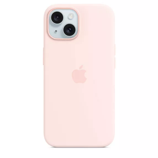 Apple iPhone 15 Silicone Case with MagSafe - Light Pink